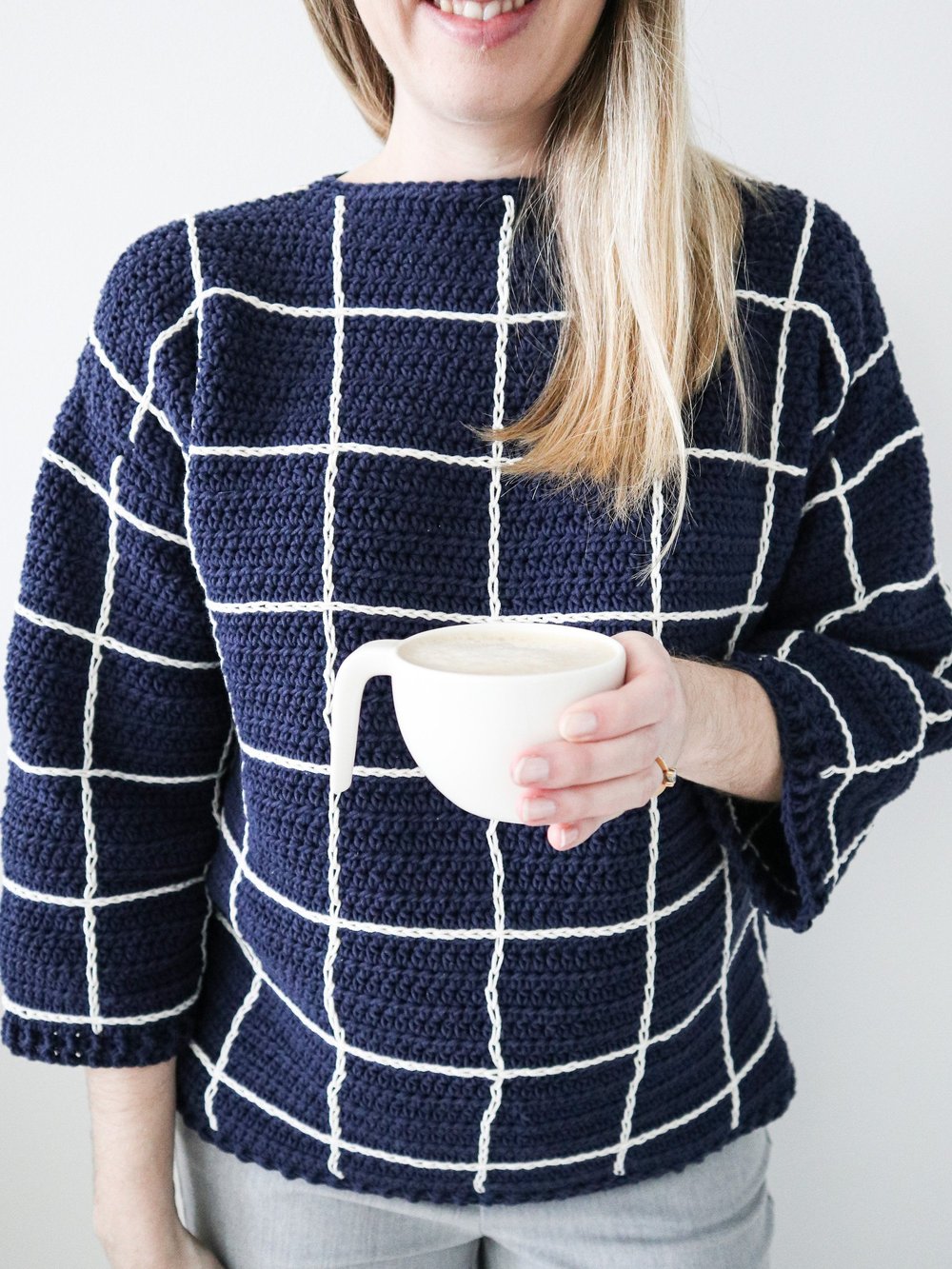 Crochet Pattern x Checkered Sweater — Coffee & Crocheting